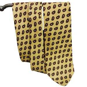 Brooks Brothers Men's OS Silk Yellow/Red Paisley Tie